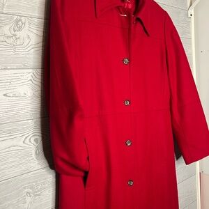 Harve Benard Red Trench Coat
